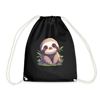 Sloths Sloth - Drawstring Bag - black - Front