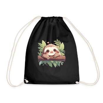 Sloths Sloth - Drawstring Bag - black - Front