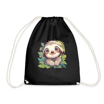 Sloths Sloth - Drawstring Bag - black - Front
