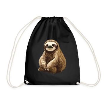 Sloths Sloth - Drawstring Bag - black - Front