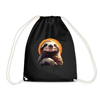 Sloths Sloth - Drawstring Bag - black - Front