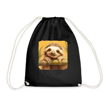 Sloths Sloth - Drawstring Bag - black - Front