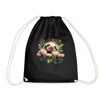 Sloths Sloth - Drawstring Bag - black - Front