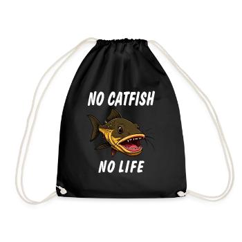 NO CATFISH NO LIFE - Turnbeutel - Schwarz - Vorne