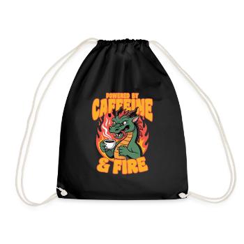 Dragon Coffee Mythical Creatures - Drawstring Bag - black - Front
