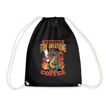 Dragon Coffee Mythical Creatures - Drawstring Bag - black - Front