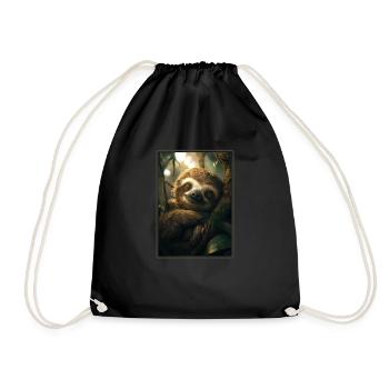 Sloths Sloth - Drawstring Bag - black - Front