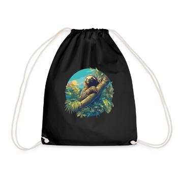 Sloths Sloth - Drawstring Bag - black - Front