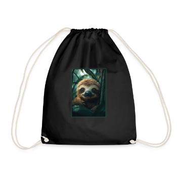Sloths Sloth - Drawstring Bag - black - Front