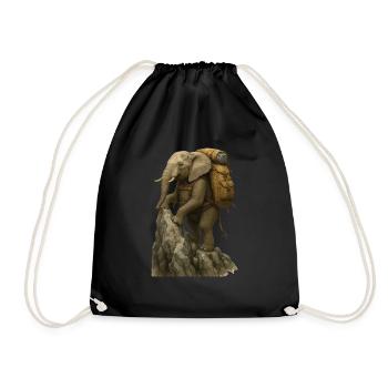 Randonnée à dos d’éléphant - Sac de sport léger - noir - Devant