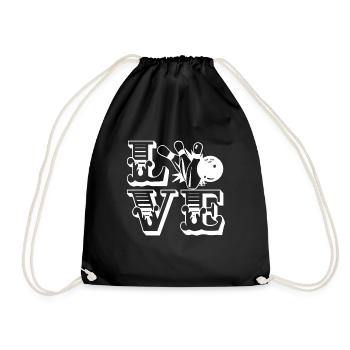 Bowling Love Bowling - Drawstring Bag - black - Front