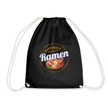 Soupe de nouilles Ramen Vintage Japon Soupe rétro Design - Sac de sport léger - noir - Devant