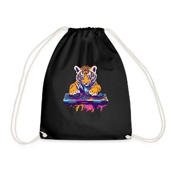 Tigerbaby en tant que DJ - Sac de sport léger - noir - Devant