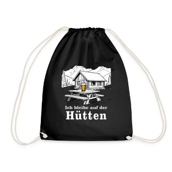 Je loge à la cabane du randonneur - Sac de sport léger - noir - Devant