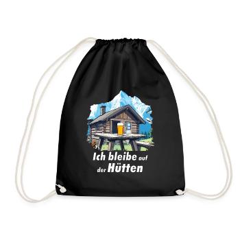 Je loge à la cabane du randonneur - Sac de sport léger - noir - Devant