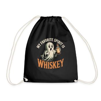 Mein Lieblingsgeist ist Whiskey – Halloween Shirt - Turnbeutel - Schwarz - Vorne