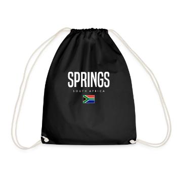 Springs Südafrika - Turnbeutel - Schwarz - Vorne