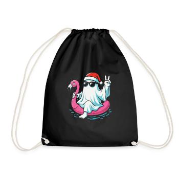 Funny Santa Claus Halloween Design - Drawstring Bag - black - Front