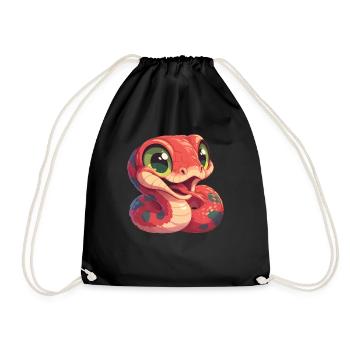Snakes Snake - Drawstring Bag - black - Front