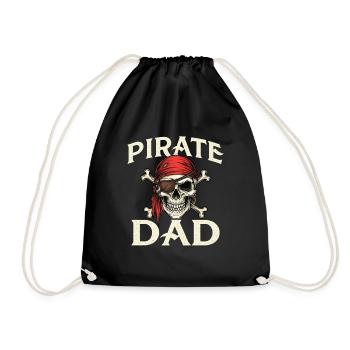 Pirate Papa Boucanier Flibustier Père - Sac de sport léger - noir - Devant