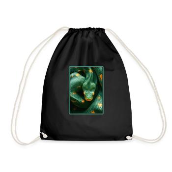 Snakes Snake - Drawstring Bag - black - Front