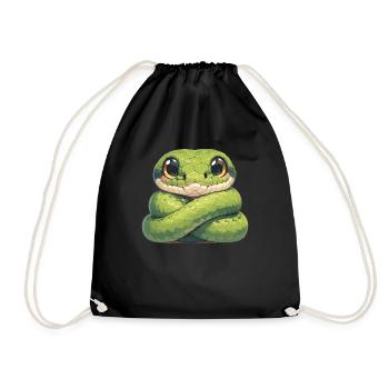 Snakes Snake - Drawstring Bag - black - Front