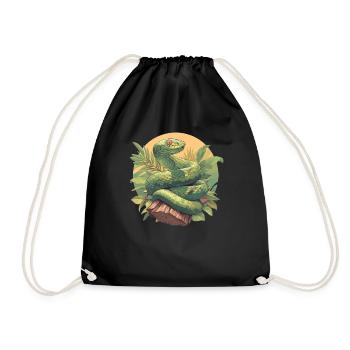 Snakes Snake - Drawstring Bag - black - Front