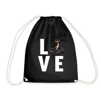 Snakes Snake - Drawstring Bag - black - Front