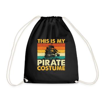 C’est mon costume de pirate Boucanier Flibustier - Sac de sport léger - noir - Devant
