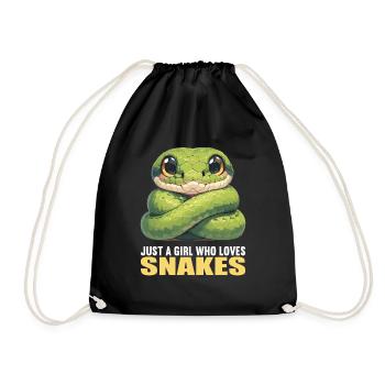 Snakes Snake - Drawstring Bag - black - Front