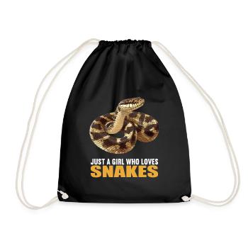 Snakes Snake - Drawstring Bag - black - Front
