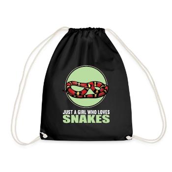 Snakes Snake - Drawstring Bag - black - Front