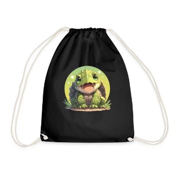 Snapping Turtles Snapping Turtle - Drawstring Bag - black - Front