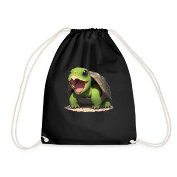Snapping Turtles Snapping Turtle - Drawstring Bag - black - Front