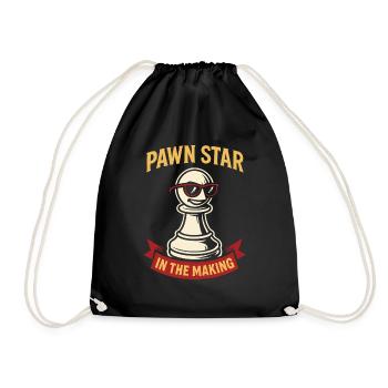 Peasant star in the making Chess player - Drawstring Bag - black - Front