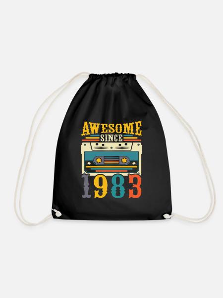 Fantastisch seit 1983 – Retro Geschenk zum 42. Geburtstag - Turnbeutel - Schwarz