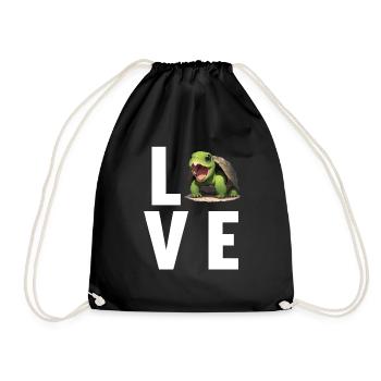 Snapping Turtles Snapping Turtle - Drawstring Bag - black - Front