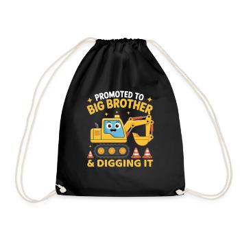 Promoted to Big Brother pregnancy announcement - Drawstring Bag - black - Front