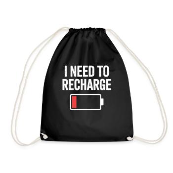 T-shirt vide de batterie avec batterie - Sac de sport léger - noir - Devant