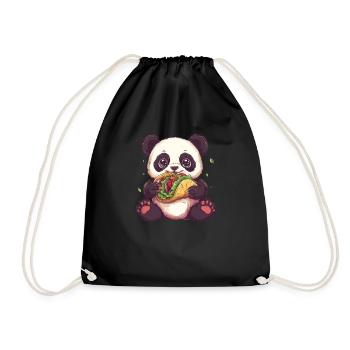 Panda Taco - Turnbeutel - Schwarz - Vorne
