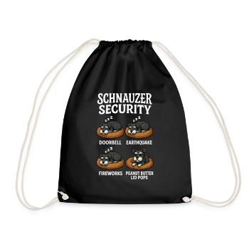 Schnauzer - Turnbeutel - Schwarz - Vorne