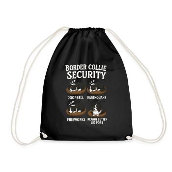 Border Collie - Sac de sport léger - noir - Devant