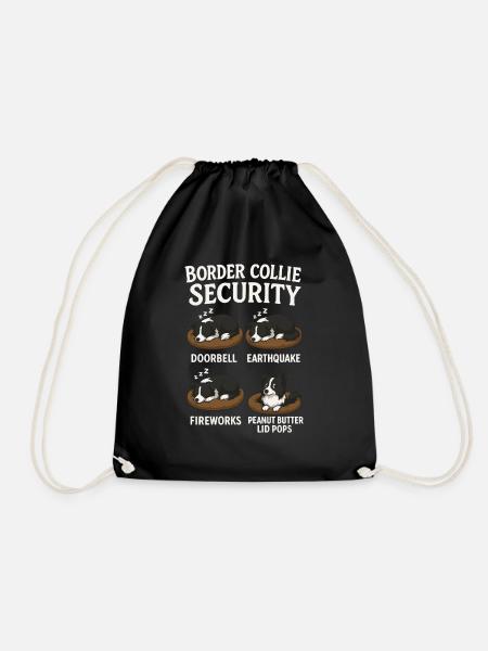 Border Collie - Turnbeutel - Schwarz