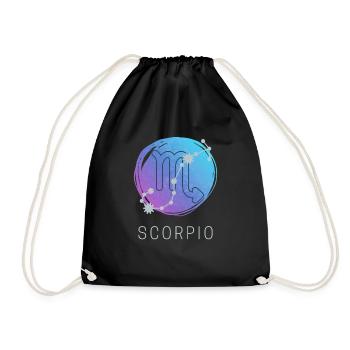 Scorpio Zodiac Horoscope Zodiac Sign - Drawstring Bag - black - Front