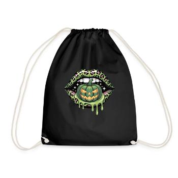 Leopard Lips Halloween - Drawstring Bag - black - Front