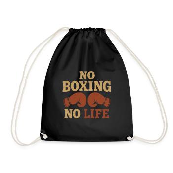 No Boxing No Life Boxing Gloves Boxing Gloves - Turnbeutel - Schwarz - Vorne