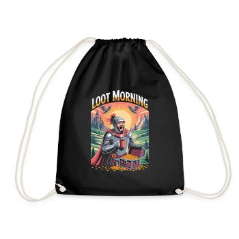 Fantasy Morgenkaffee T-Shirt - Turnbeutel - Schwarz - Vorne