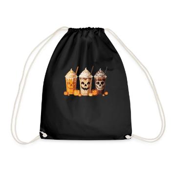 Halloween Drinks T-Shirt - Drawstring Bag - black - Front