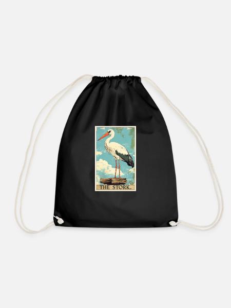 Störche Storch - Turnbeutel - Schwarz