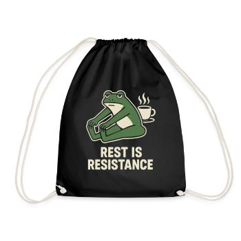 Le calme est résistance, pleine conscience, affirmation - Sac de sport léger - noir - Devant